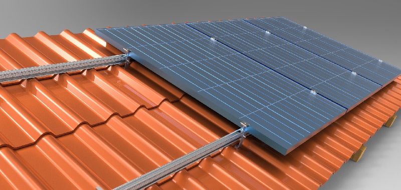 well-used solar structure for roof tile